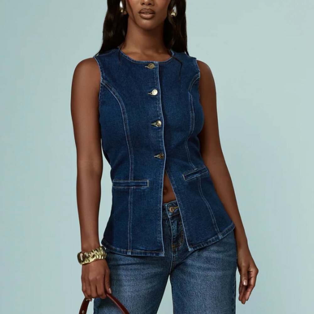 Caught In A Moment Denim Vest
